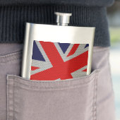 Levendige uniale aansluiting op afdruk van koolsto heupfles (Voorbeeld)