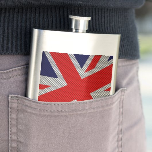 Levendige uniale aansluiting op afdruk van koolsto heupfles (Voorbeeld)