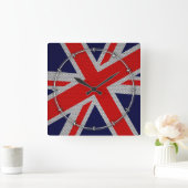 Levendige uniale aansluiting op afdruk van koolsto vierkante klok (Huis)