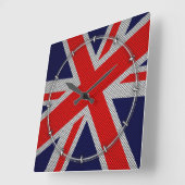 Levendige uniale aansluiting op afdruk van koolsto vierkante klok (Hoek)