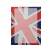 Levendige Union Jack op Koolstofvezel Stijl Print Notitieblok (Linkerzijde)
