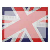 Levendige Union Jack op Koolstofvezel Stijl Print Notitieblok (Voorkant)
