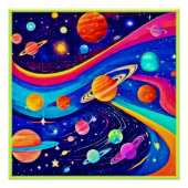 Levendige Universe Art Perfect Poster (Voorkant)