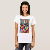 Levendige Urban Graffiti Art T-shirt T-shirt (Voorkant volledig)