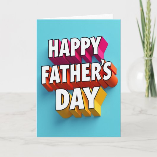 Levendige Vaderdag Kaart (Voorkant)