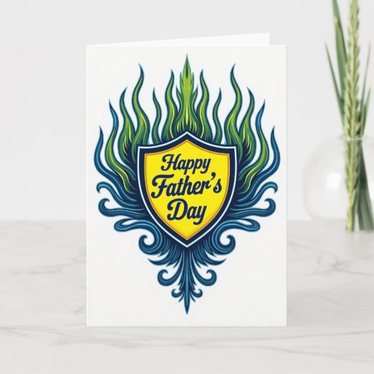 Levendige Vaderdag Schildkaart Kaart (Voorkant)