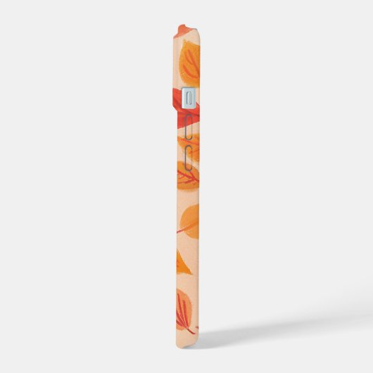 Levendige val bladeren patroon kleurrijke herfst iPhone 15 case (Linkerkant)