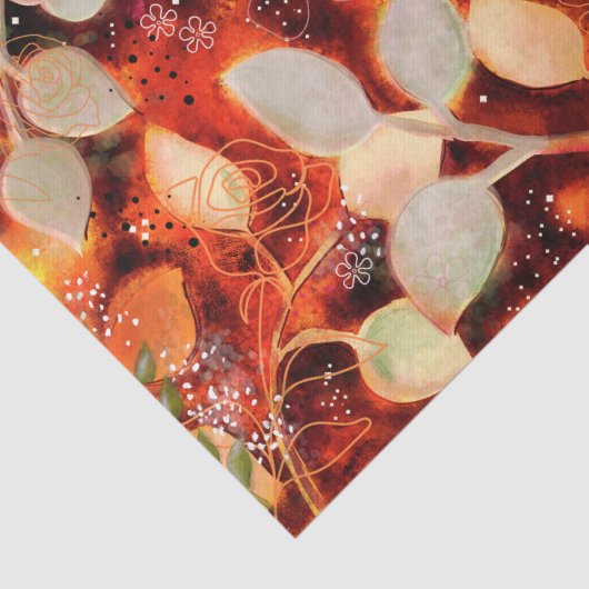 Levendige val laat Waterverf weefselpapier achter Tissuepapier (Detail)