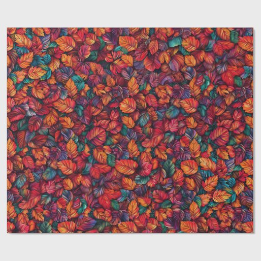 Levendige valbladeren cadeaupapier (Vlak)
