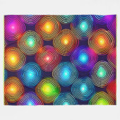 Levendige veelkleurige Abstracte spiraalkunst Fleece Deken (Voorkant (Horizontaal))