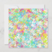Levendige veelkleurige bruiloft uitnodiging (Achterkant)