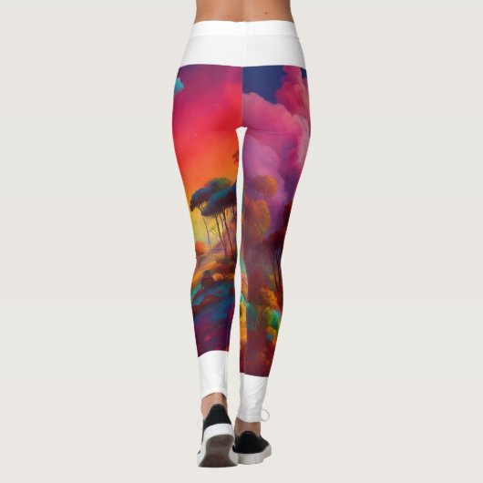 Levendige veelkleurige Leggings (Achterkant)