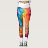 Levendige veelkleurige Leggings (Voorkant)