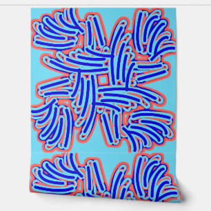 Levendige veelkleurige "Ratti_Creative_Arts" achte Behang