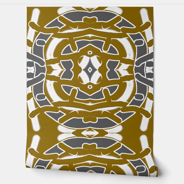 Levendige veelkleurige "Ratti_Creative_Arts" achte Behang (Afrollen)