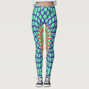 Levendige veelkleurige "Ratti_Creative_Arts" Leggi Leggings