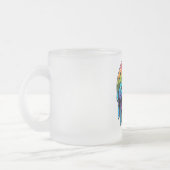 Levendige veelkleurige schedel matglas koffiemok (Links)
