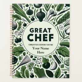 Levendige Veggie Great Chef Typografie Design Planner