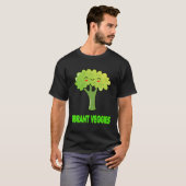 Levendige Veggies Schattige Grappige Broccoli Vega T-shirt (Voorkant volledig)