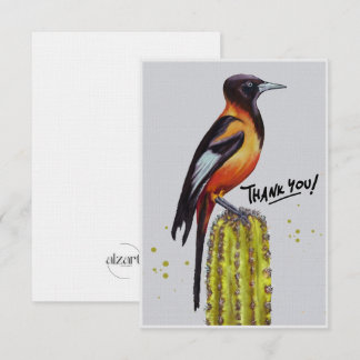 Levendige Venezolaanse Troepiaal Vogel Dank Je Bedankkaart