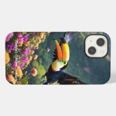 "Levendige veren" iPhone Hoesje (Achterkant horizontaal)