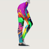 Levendige verf explosie ontwerp leggings (Rechts)