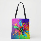Levendige verf explosie ontwerp tote bag (Voorkant)