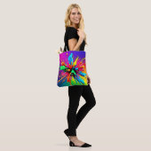 Levendige verf explosie ontwerp tote bag (Op model)