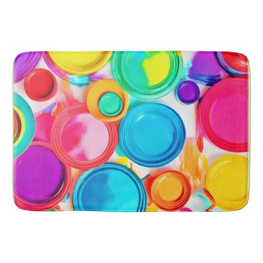 Levendige verf Palet Art Badmat (Voorkant)