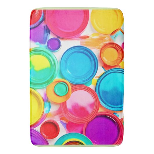 Levendige verf Palet Art Badmat (Voorkant Verticaal)