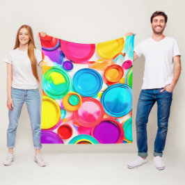 Levendige verf Palet Art Fleece Deken