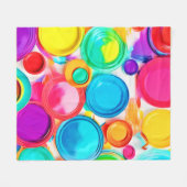 Levendige verf Palet Art Fleece Deken (Voorkant (Horizontaal))