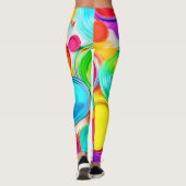 Levendige verf Palet Art Leggings (Achterkant)