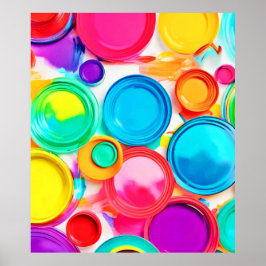 Levendige verf Palet Art Poster
