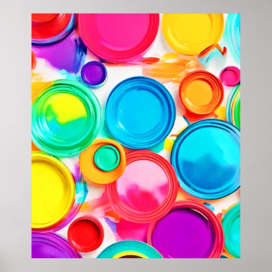 Levendige verf Palet Art Poster (Voorkant)