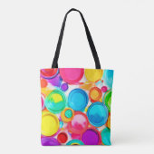 Levendige verf Palet Art Tote Bag (Achterkant)