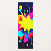Levendige verfspat abstracte kunst yogamat (Voorkant)
