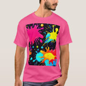 Levendige verfspat-art explosie t-shirt (Voorkant)