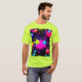 Levendige verfspat-art t-shirt (Voorkant volledig)