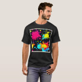 Levendige verfspat-art-uitbarsting t-shirt (Voorkant volledig)