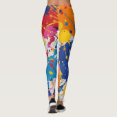 Levendige verfspatten Leggings (Achterkant)