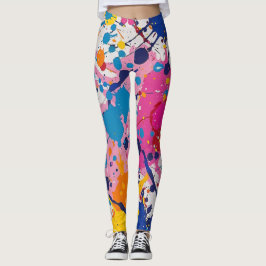 Levendige verfspatten Leggings