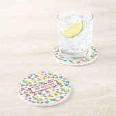 levendige verfspetter zandsteen onderzetter (Zijkant)