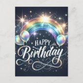 Levendige verjaardagskaart briefkaart (Voorkant)