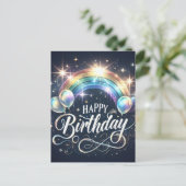 Levendige verjaardagskaart briefkaart (Staand voorkant)