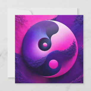 Levendige Verlichting Kleurrijke Yin Yang Symbolie Feestdagenkaart