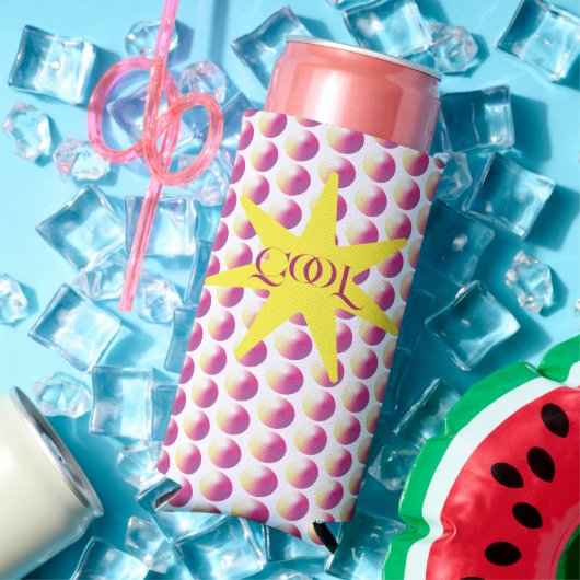 Levendige verloop parel cirkels. seltzer blikjeskoeler (Insitu Zomer)