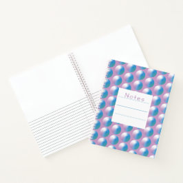 Levendige verloopcirkels Geometrisch Modern Blauw. Notitieboek