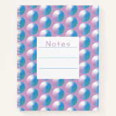 Levendige verloopcirkels Geometrisch Modern Blauw. Notitieboek (Voorkant)