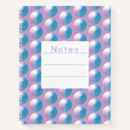 Levendige verloopcirkels Geometrisch Modern Blauw. Notitieboek